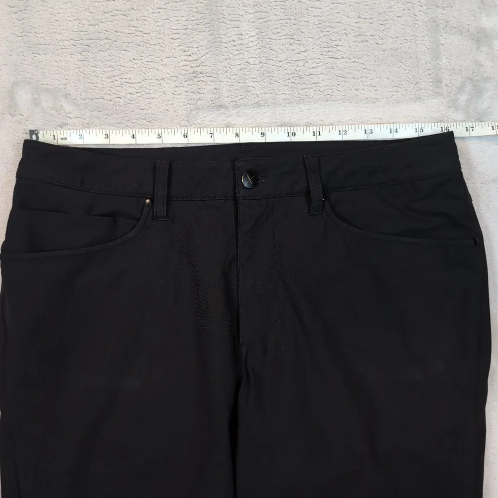 Lululemon‎ ABCs Pant Mens 31 (32x29) Black Slim Fit Warpstreme Five Pocket Golf